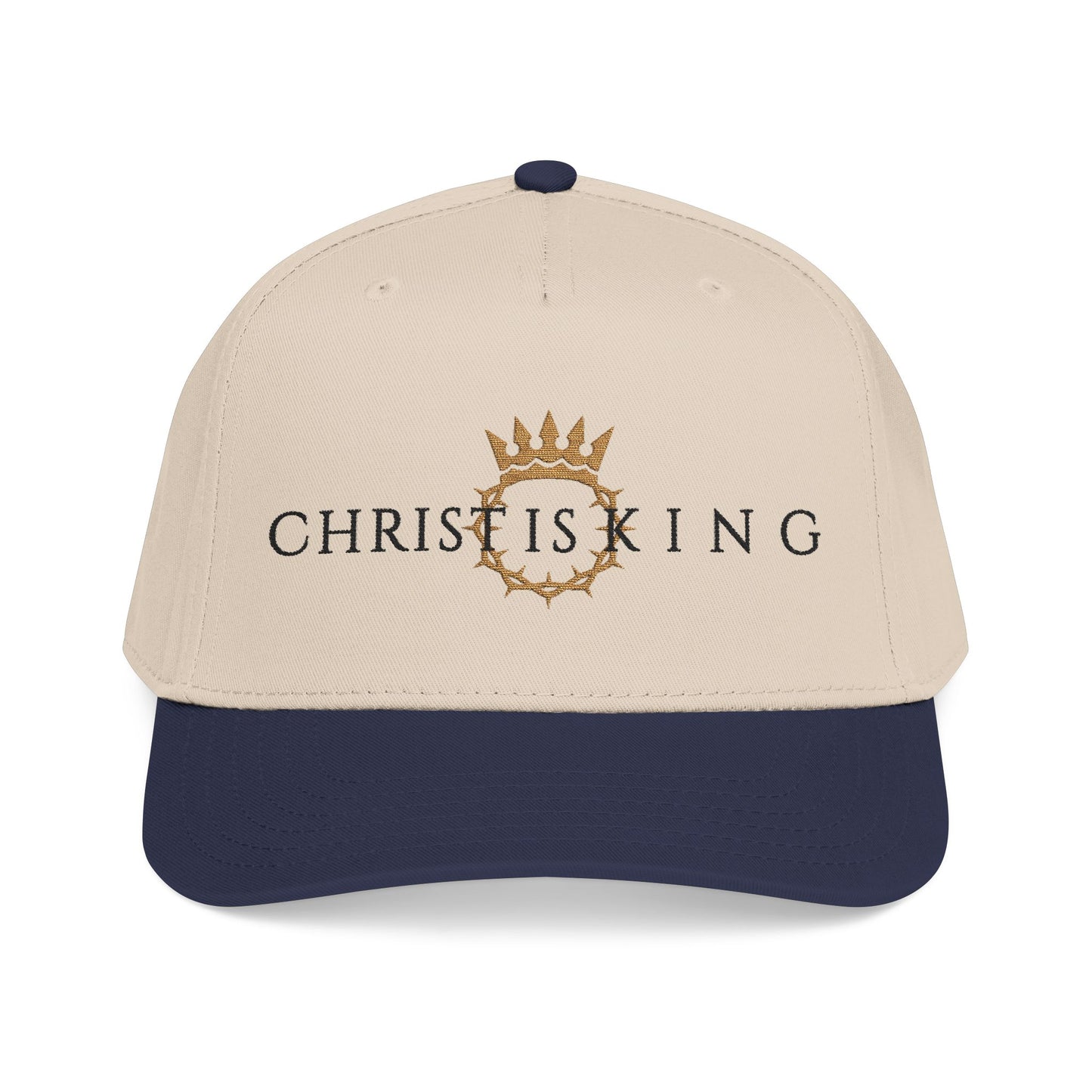 Christ Is King Baseball Cap — Christian Crown Embroidered Hat