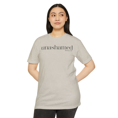 UNASHAMED Romans 1: 16- Unisex CVC Jersey T-shirt