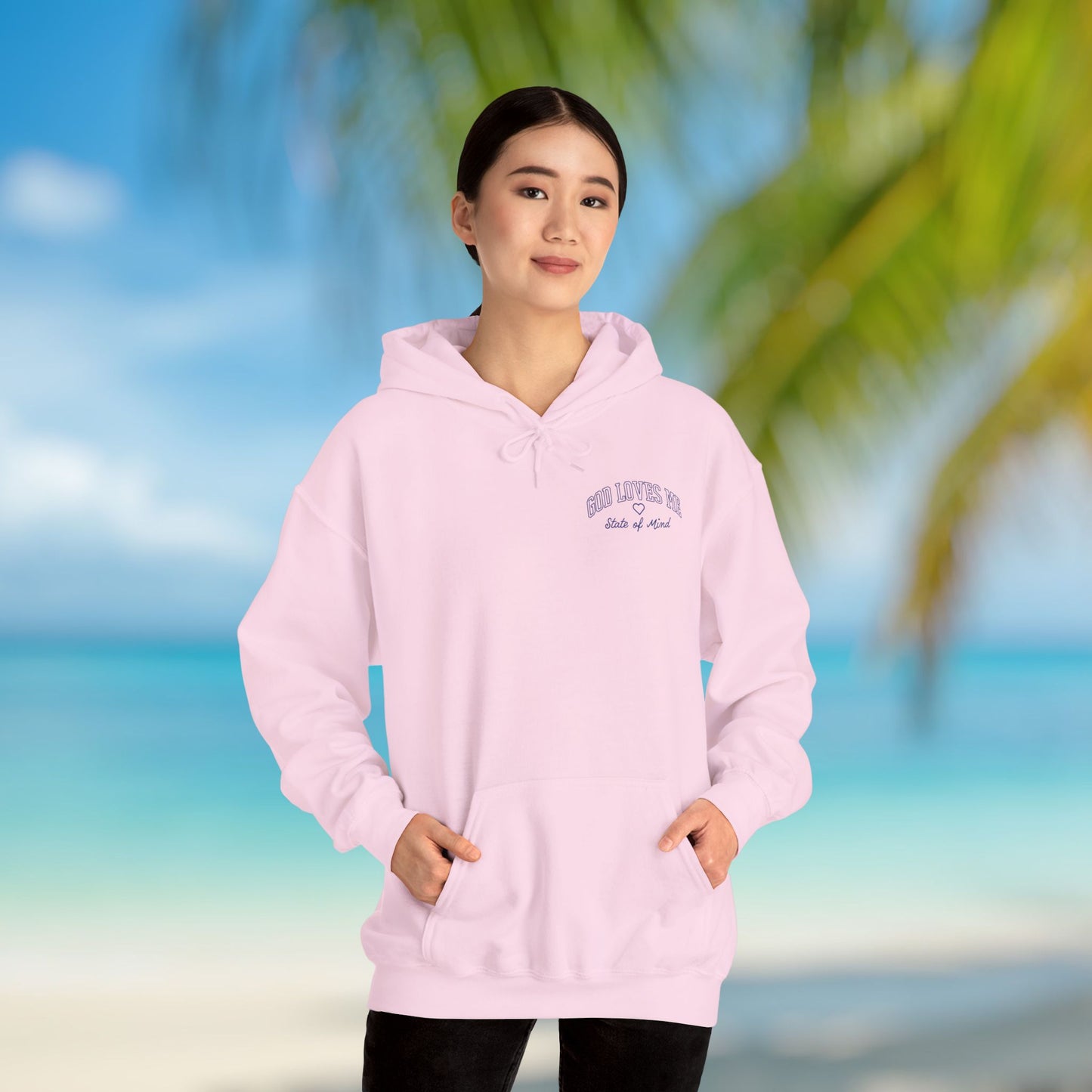 GOD LOVES ME STATE OF MIND Hoodie - Christian Apparel