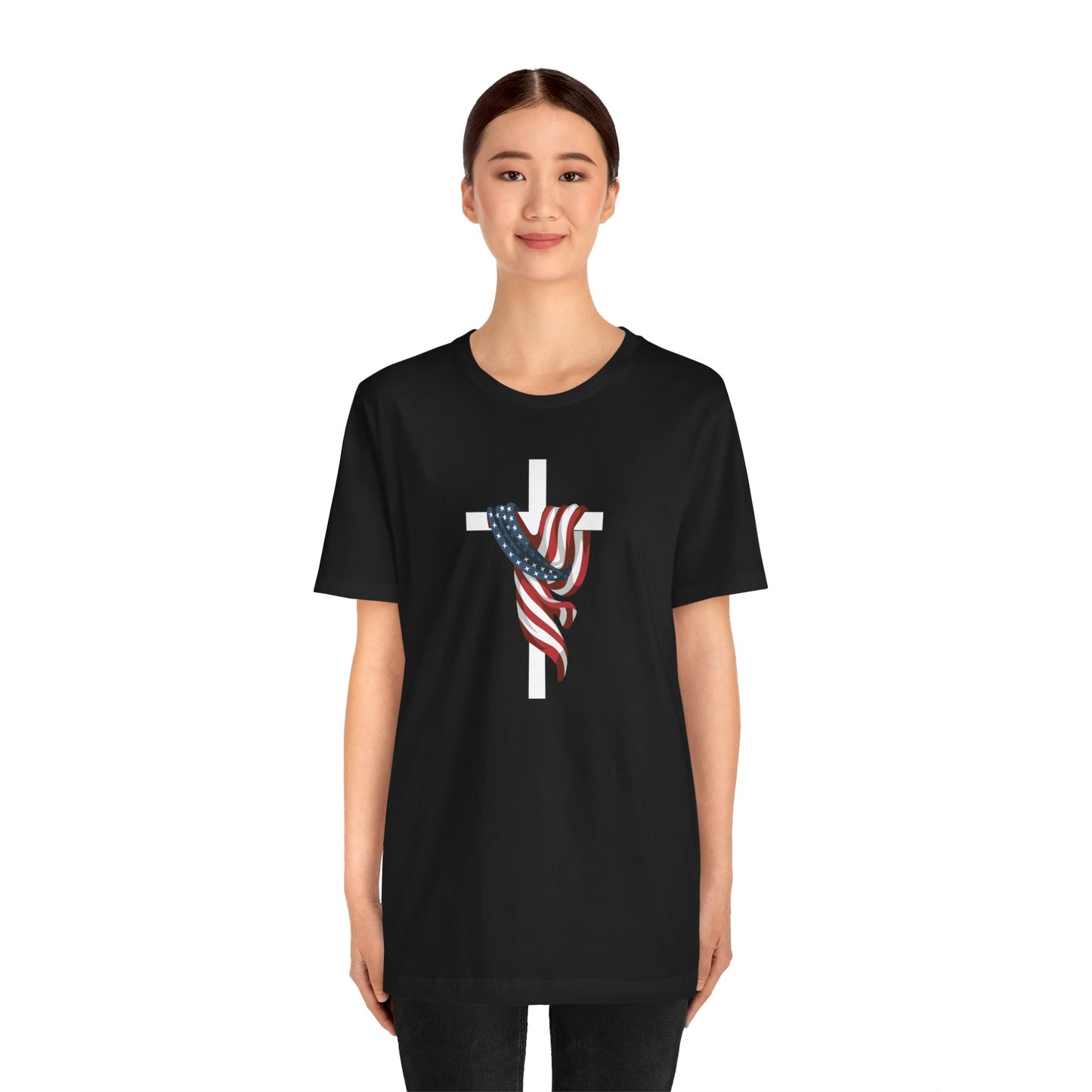 Patriotic Cross Unisex Tee Shirt