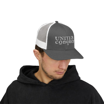 UNITE AND CONQUER Snapback Trucker Cap