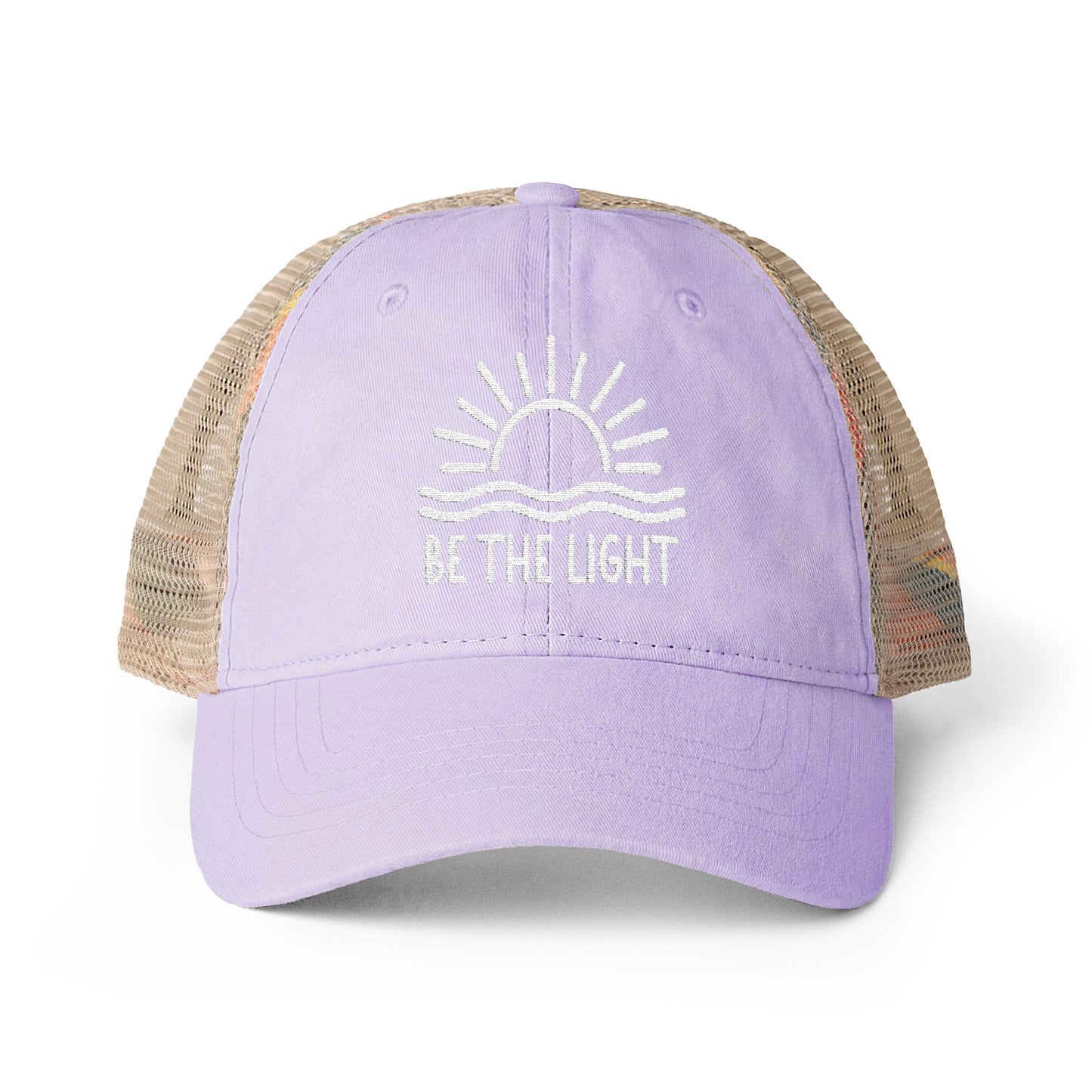 BE THE LIGHT Embroidered Trucker Hat