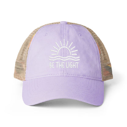 BE THE LIGHT Embroidered Trucker Hat