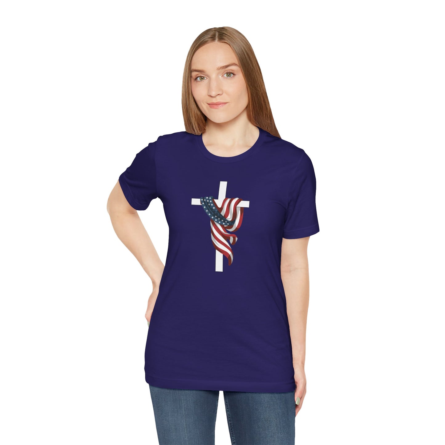 Patriotic Cross Unisex Tee Shirt
