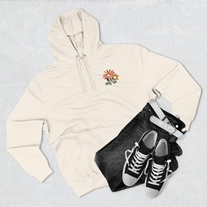 Grateful & Blessed Floral Fleece Hoodie, Cozy Pullover for Fall,