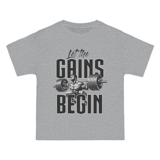 LET THE GAINS BEGIN Beefy-T®  Short-Sleeve T-Shirt