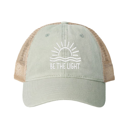 BE THE LIGHT Embroidered Trucker Hat