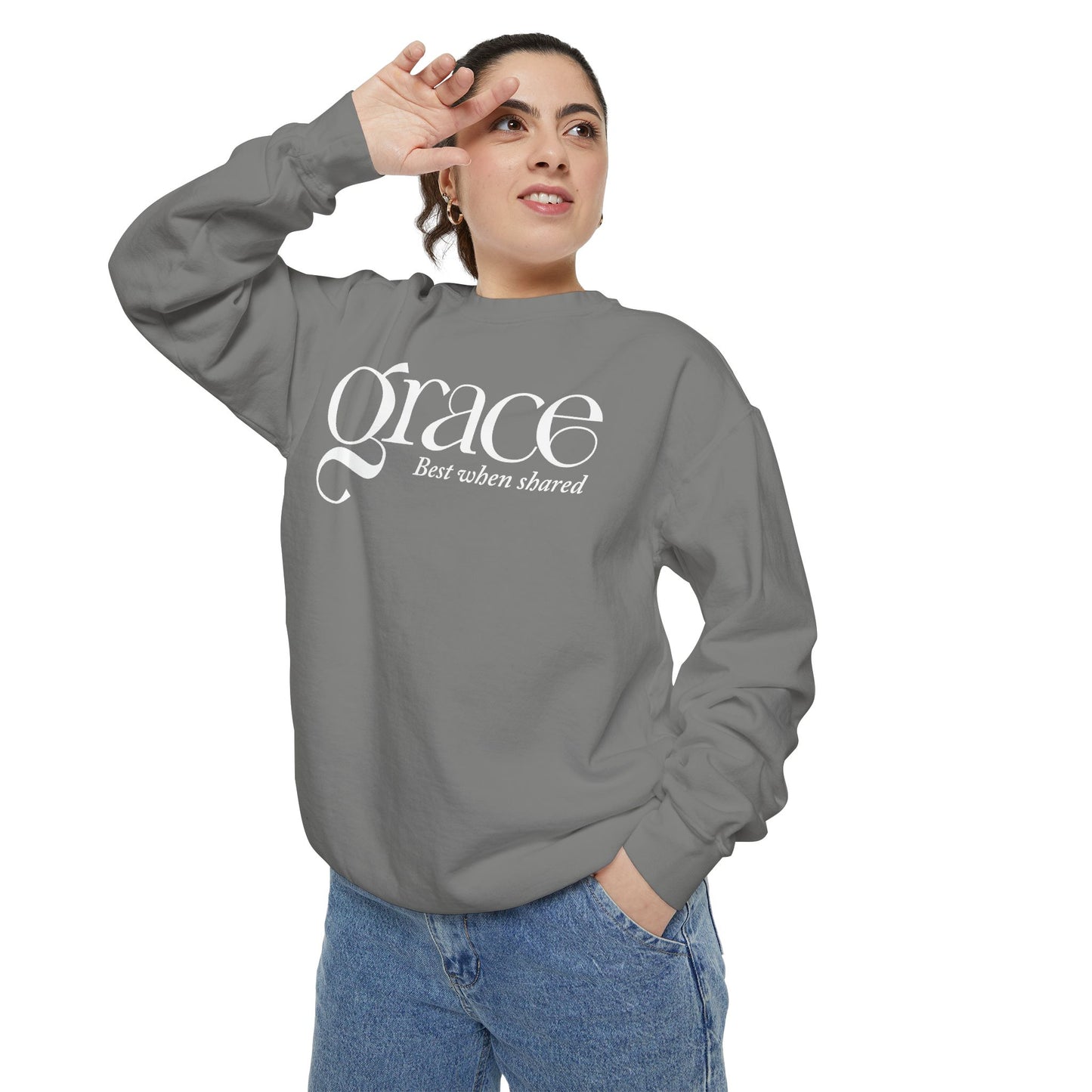 GRACE - BEST WHEN SHARED Sweatshirt - 2 Corinthians 12:9