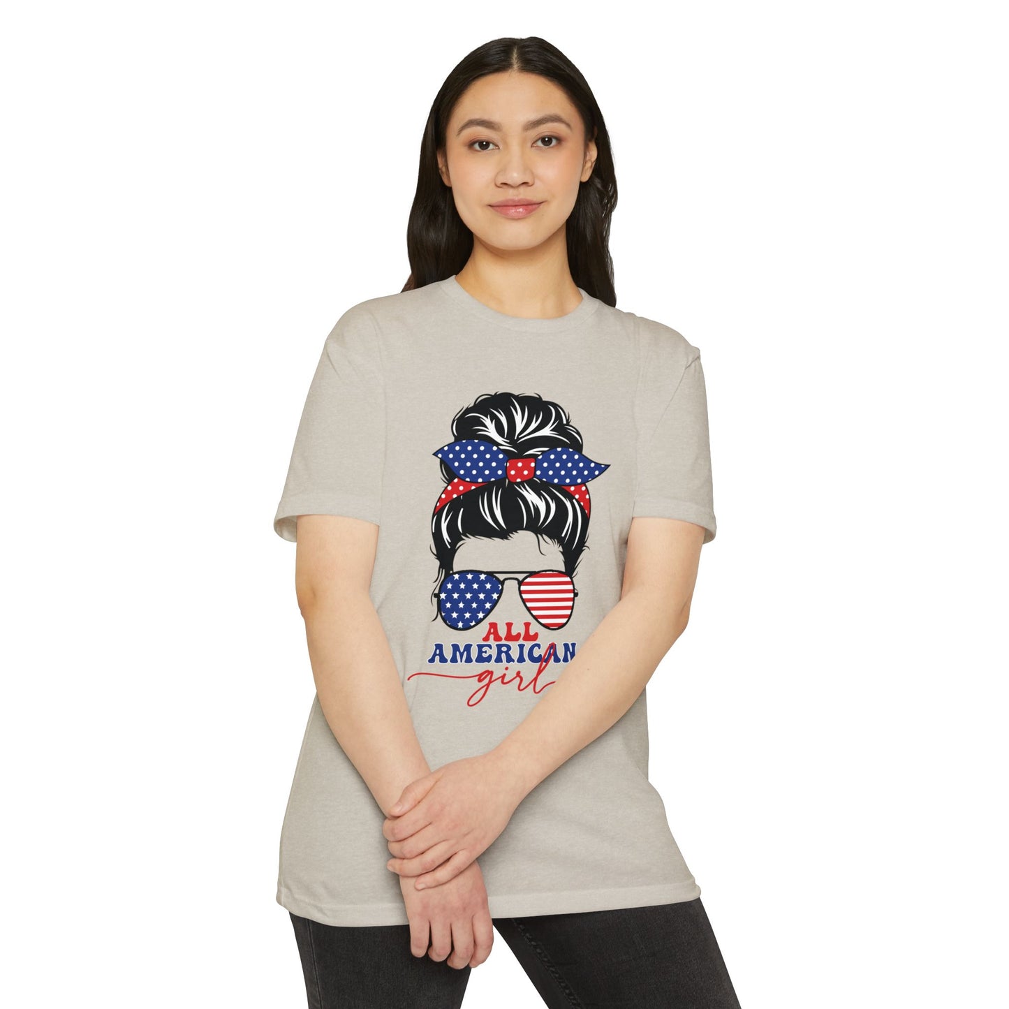 ALL AMERICAN GIRL Unisex CVC Jersey T-shirt