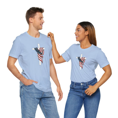Patriotic Cross Unisex Tee Shirt
