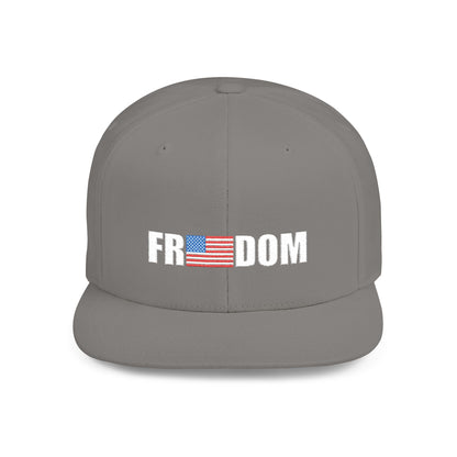 FREEDOM-Inspired Flat Bill Snapback Hat,