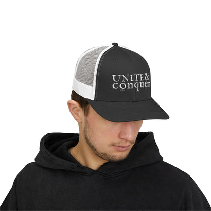 UNITE AND CONQUER Snapback Trucker Cap