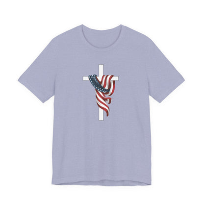 Patriotic Cross Unisex Tee Shirt