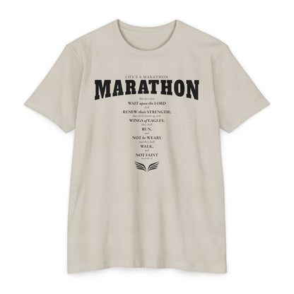 LIFE'S A MARATHON -THEY SHALL RUN AND NOT BE WEARY - TSHIRT