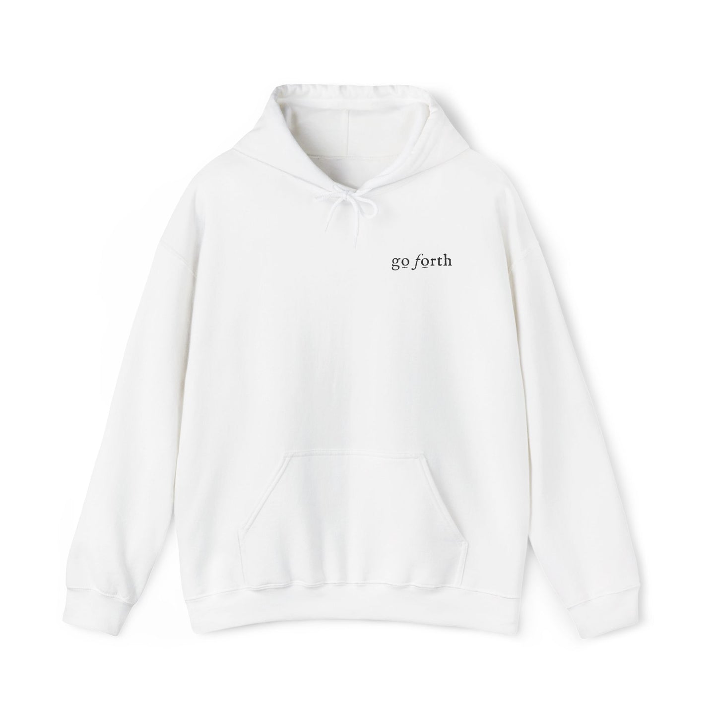 GO FORTH EMBROIDERED LIGHT Unisex Heavy Blend™ Hooded Sweatshirt