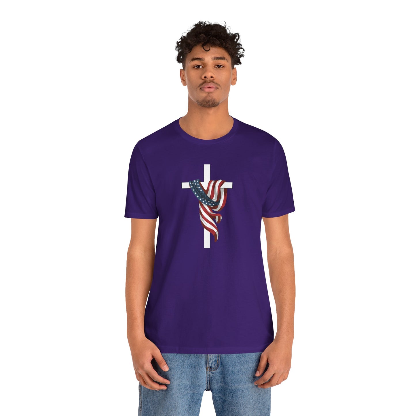 Patriotic Cross Unisex Tee Shirt