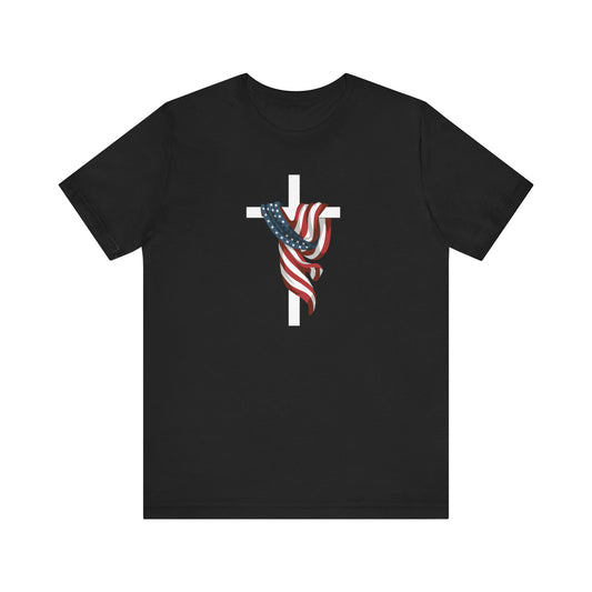 Patriotic Cross Unisex Tee Shirt