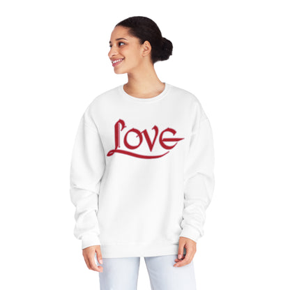 LOVE SWEATSHIRT RED/PINK Unisex NuBlend® Crewneck Sweatshirt