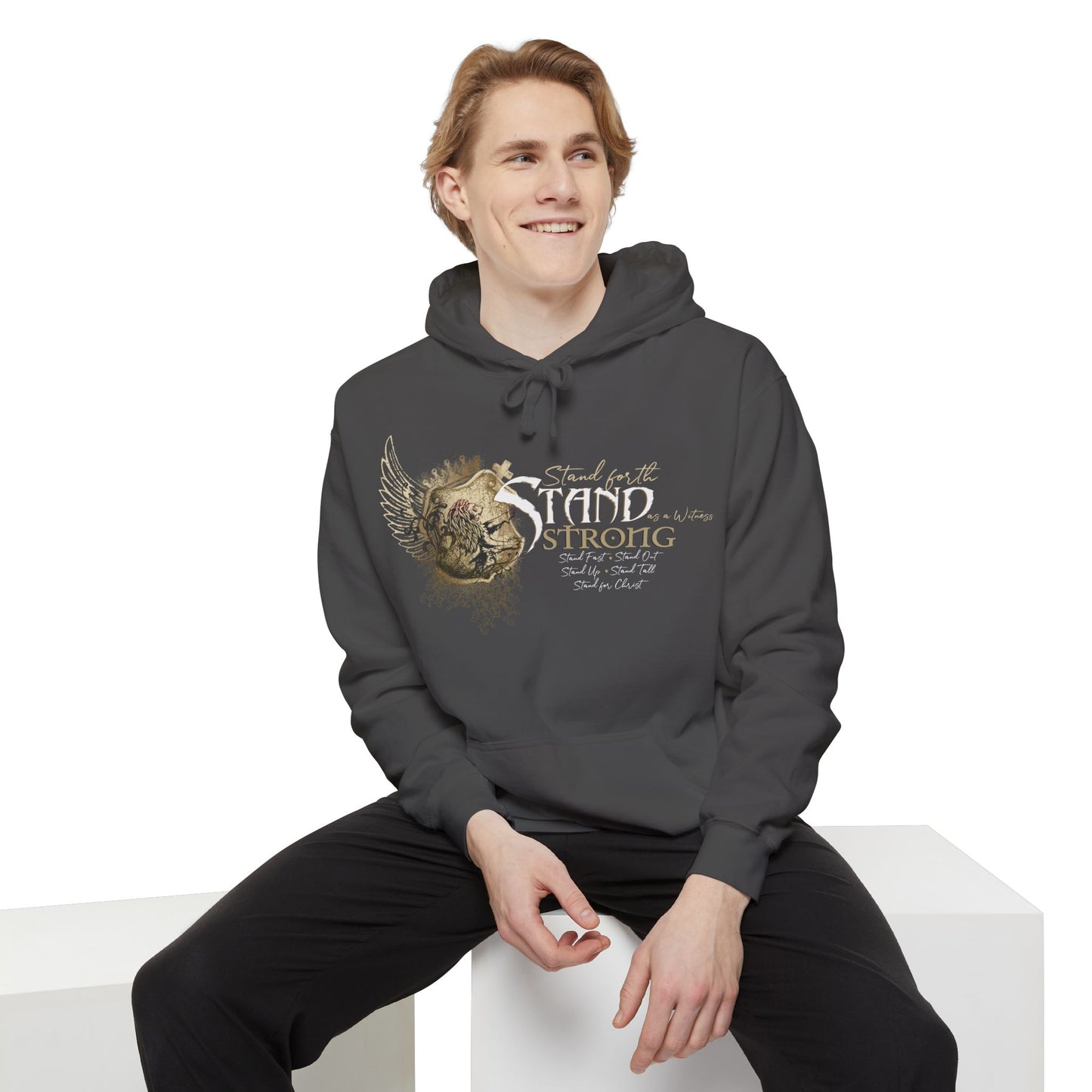 STAND STRONG Unisex Garment-Dyed Hoodie