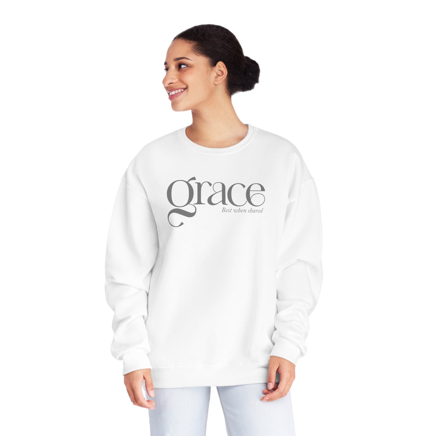 GRACE - BEST WHEN SHARED  Unisex NuBlend® Crewneck Sweatshirt