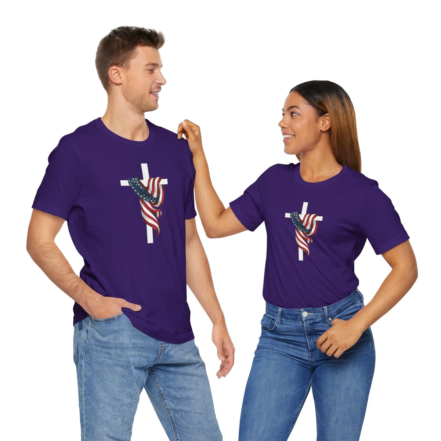 Patriotic Cross Unisex Tee Shirt
