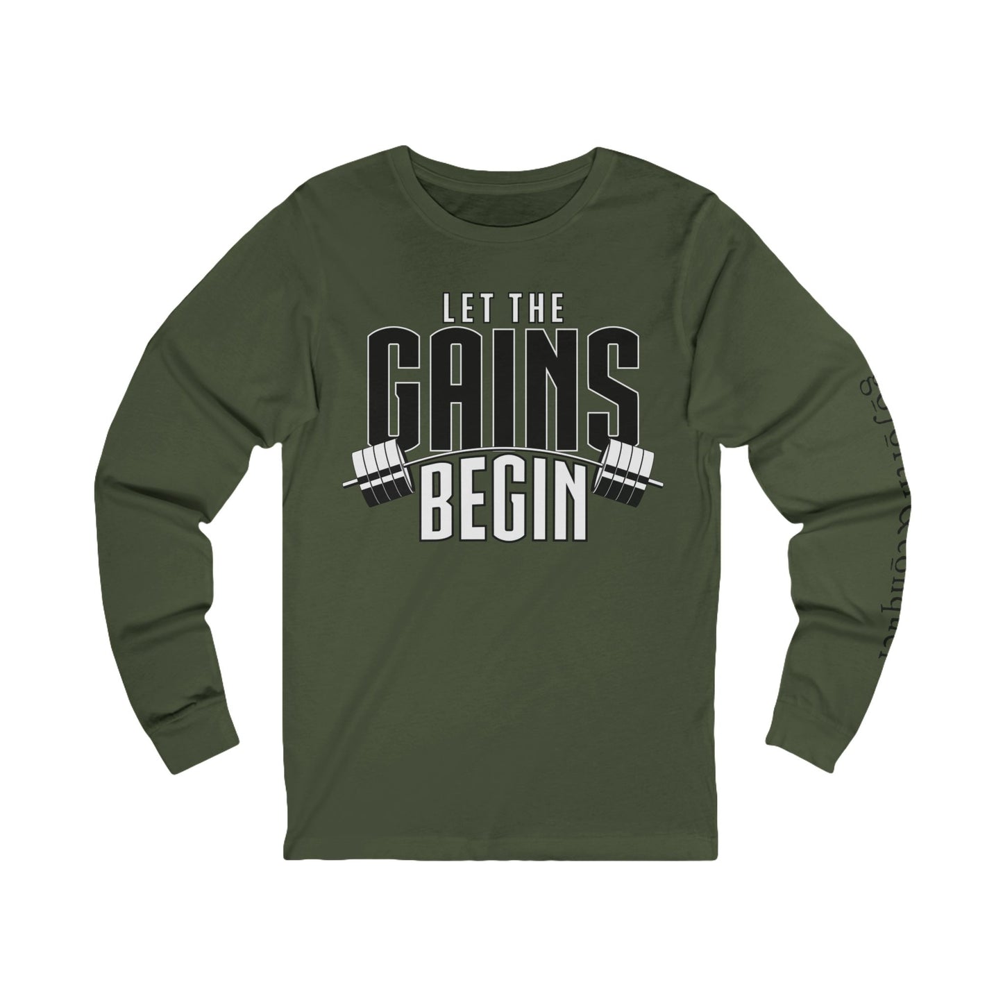 LET THE GAINS BEGIN Unisex Jersey Long Sleeve Tee