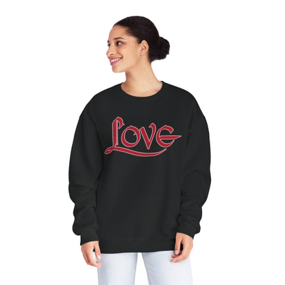 LOVE SWEATSHIRT RED/PINK Unisex NuBlend® Crewneck Sweatshirt