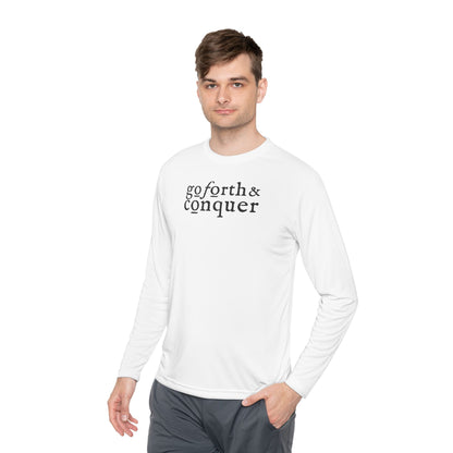 GO FORTH AND CONQUER HORIZ STACKED Unisex Lightweight Long Sleeve Tee