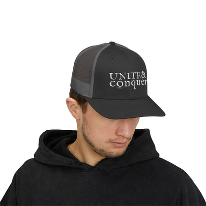 UNITE AND CONQUER Snapback Trucker Cap