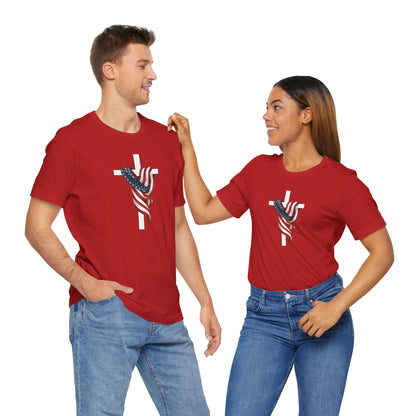 Patriotic Cross Unisex Tee Shirt