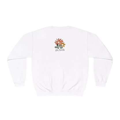 test 4 Grateful & Blessed Floral Crewneck Sweatshirt | Cozy Gift for Friends, Family, Holidays, Casual Wear, Inspirational Sweatshirt