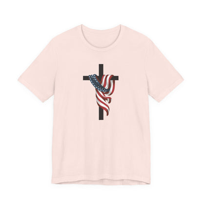 Patriotic Cross Unisex Tee Shirt