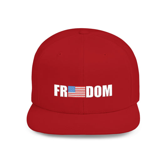FREEDOM-Inspired Flat Bill Snapback Hat,