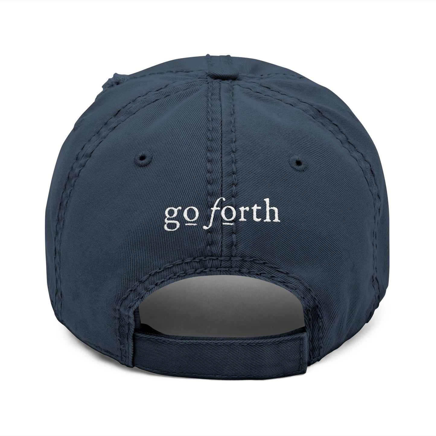Forged Embroidered Distressed Dad Hat – Rustic Hammer Logo Cap