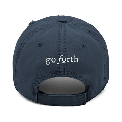 Forged Embroidered Distressed Dad Hat – Rustic Hammer Logo Cap