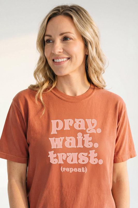 PRAY. WAIT. TRUST. (repeat) T-shirt