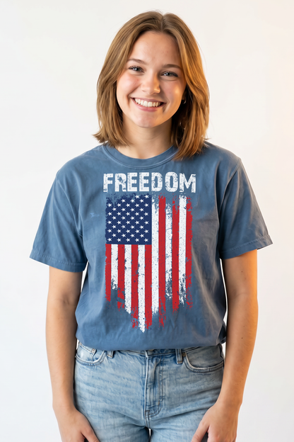 FREEDOM VINTAGE FLAG T-shirt