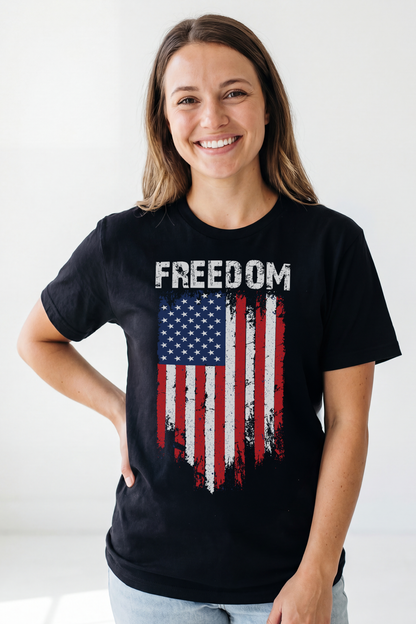 FREEDOM VINTAGE FLAG T-shirt