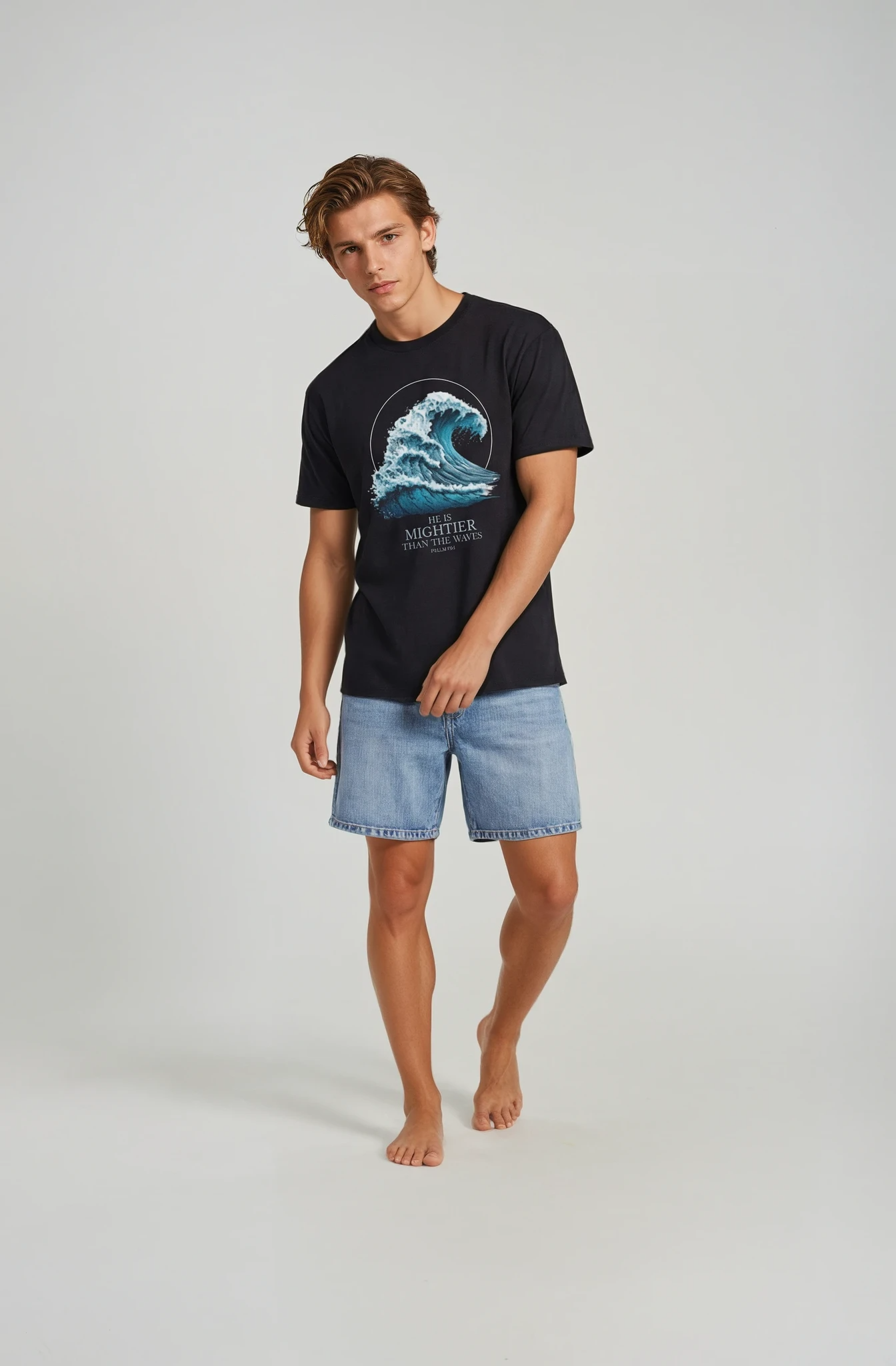 HE IS MIGHTIER THAN THE WAVES Unisex T-shirt