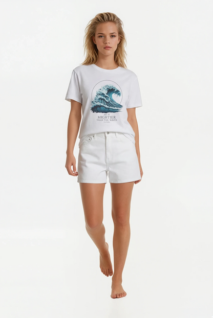 HE IS MIGHTIER THAN THE WAVES Unisex T-shirt