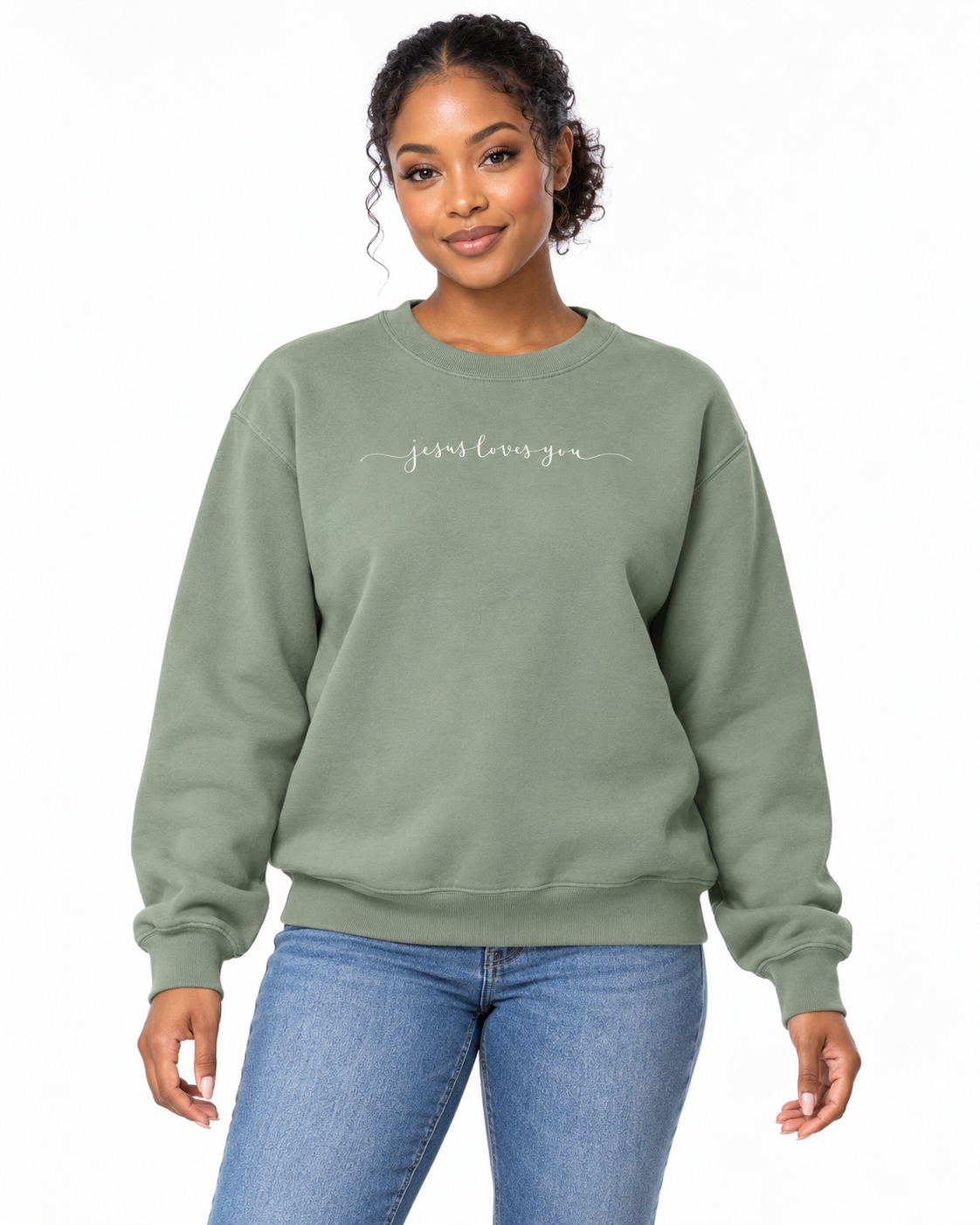 JESUS LOVES YOU CREWNECK SWEATSHIRT