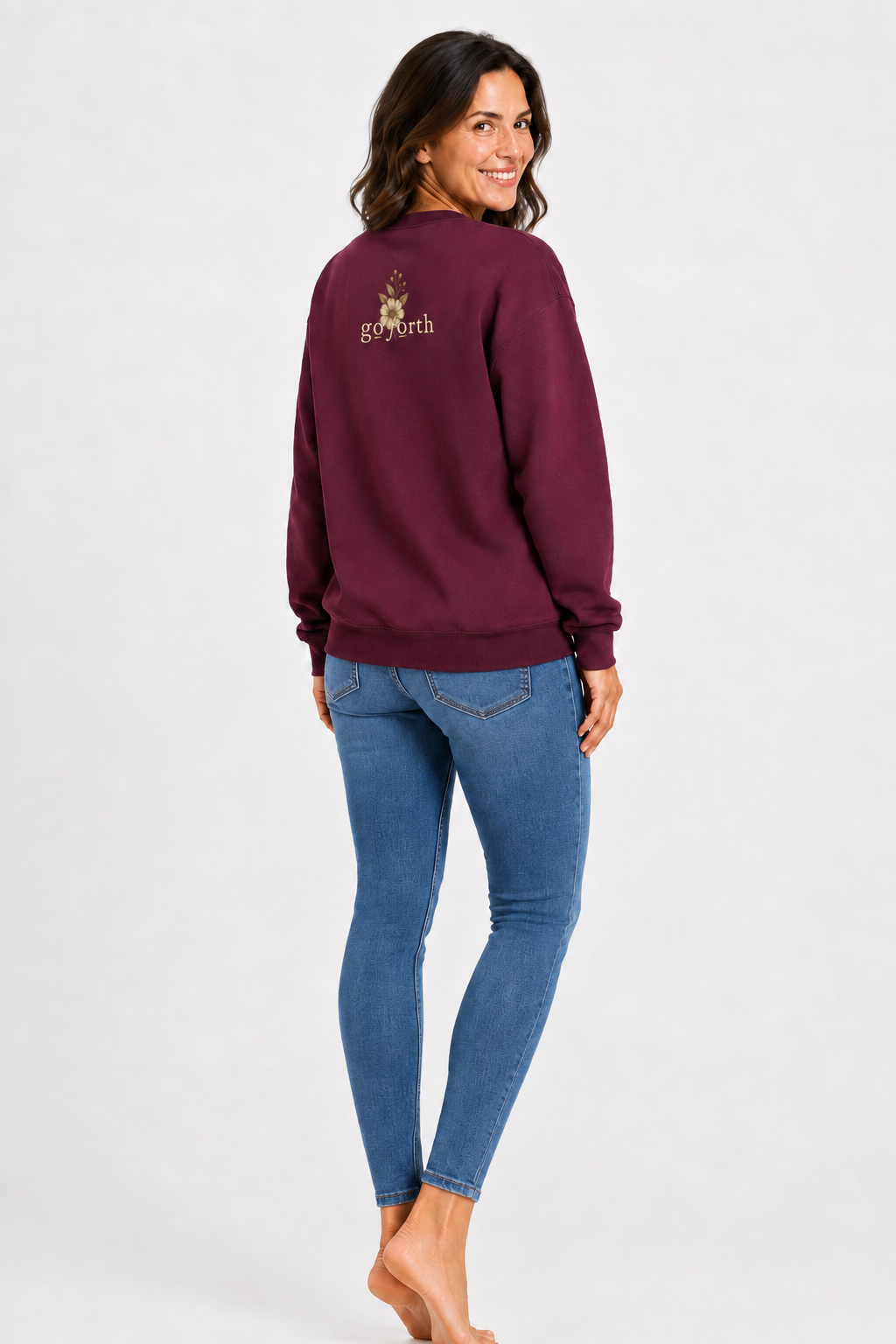 AMAZING GRACE DEEP PLUMB CREWNECK SWEATSHIRT