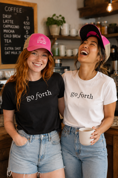 BE THE LIGHT Embroidered Trucker Hat