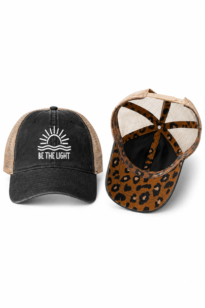 BE THE LIGHT Embroidered Trucker Hat