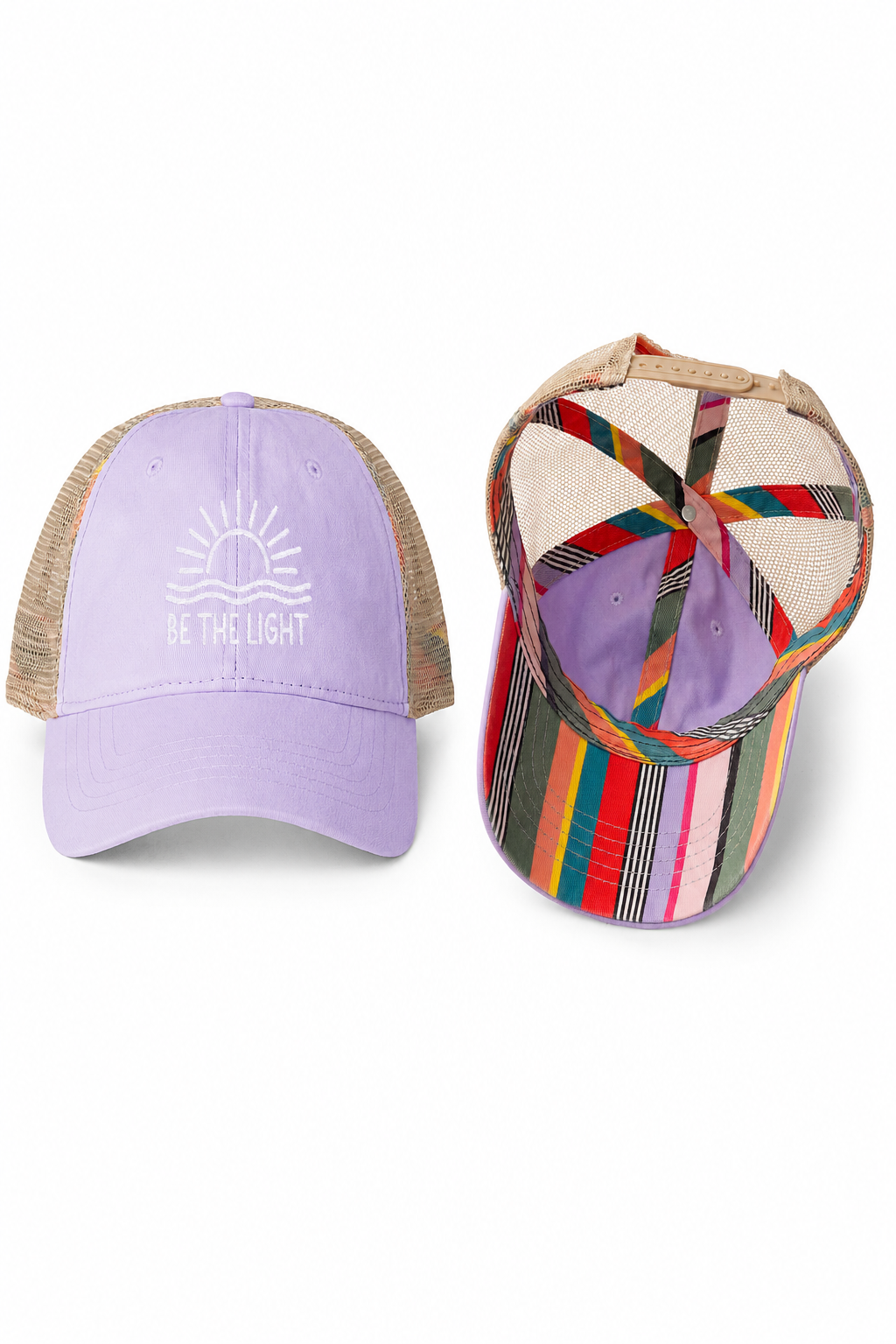 BE THE LIGHT Embroidered Trucker Hat