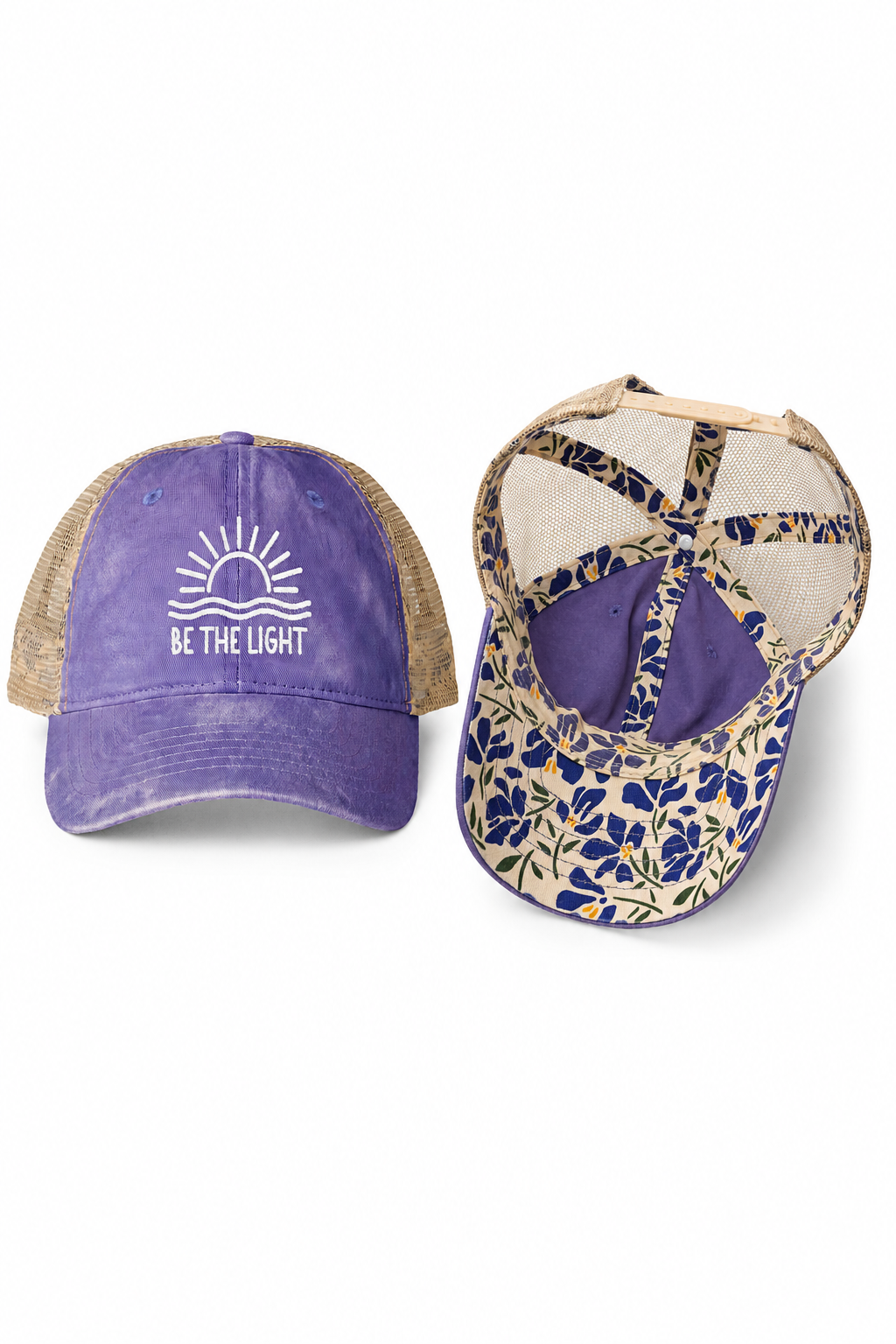 BE THE LIGHT Embroidered Trucker Hat