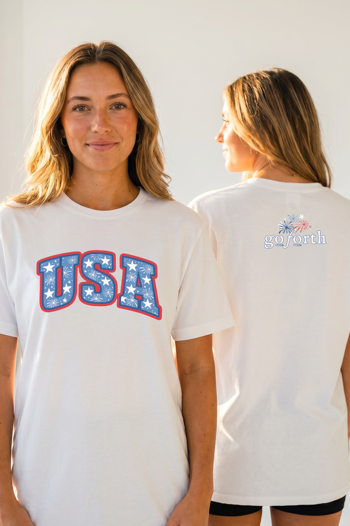 USA STARS And FIREWORKS T-SHIRT