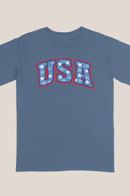 USA STARS And FIREWORKS T-SHIRT