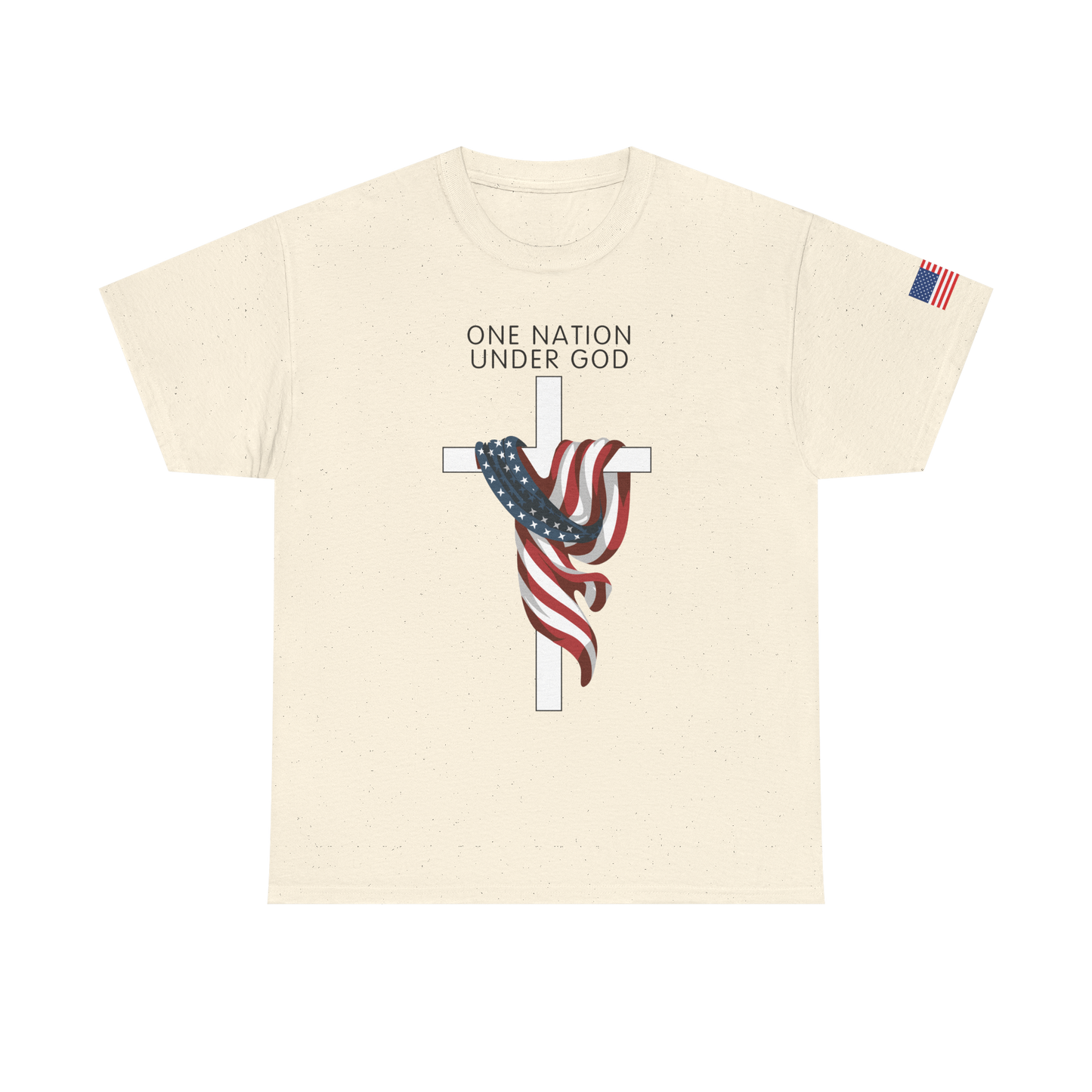 ONE NATION UNDER GOD FLAG CROSS T-shirt