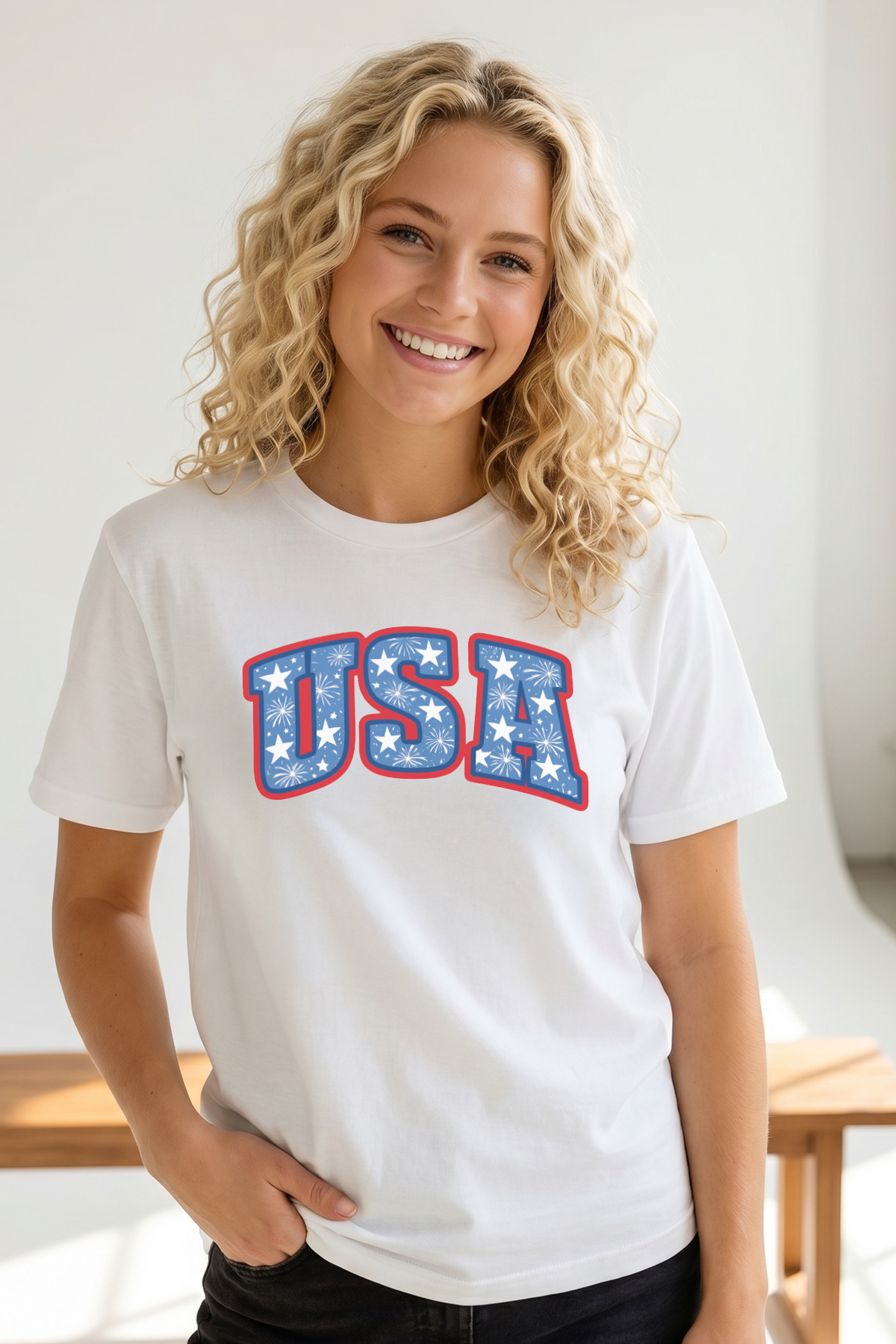 USA STARS And FIREWORKS T-SHIRT